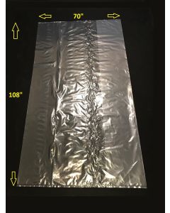 108" x 70" Clear Lay Flat Pallet Shrink Bags - 29 Bags/Roll