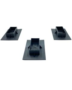 3-Pack of Bottom Caps for Shrink Wrap Installation Support Poles