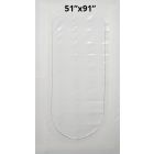51" x 91" C Shaped White Zipper Door
