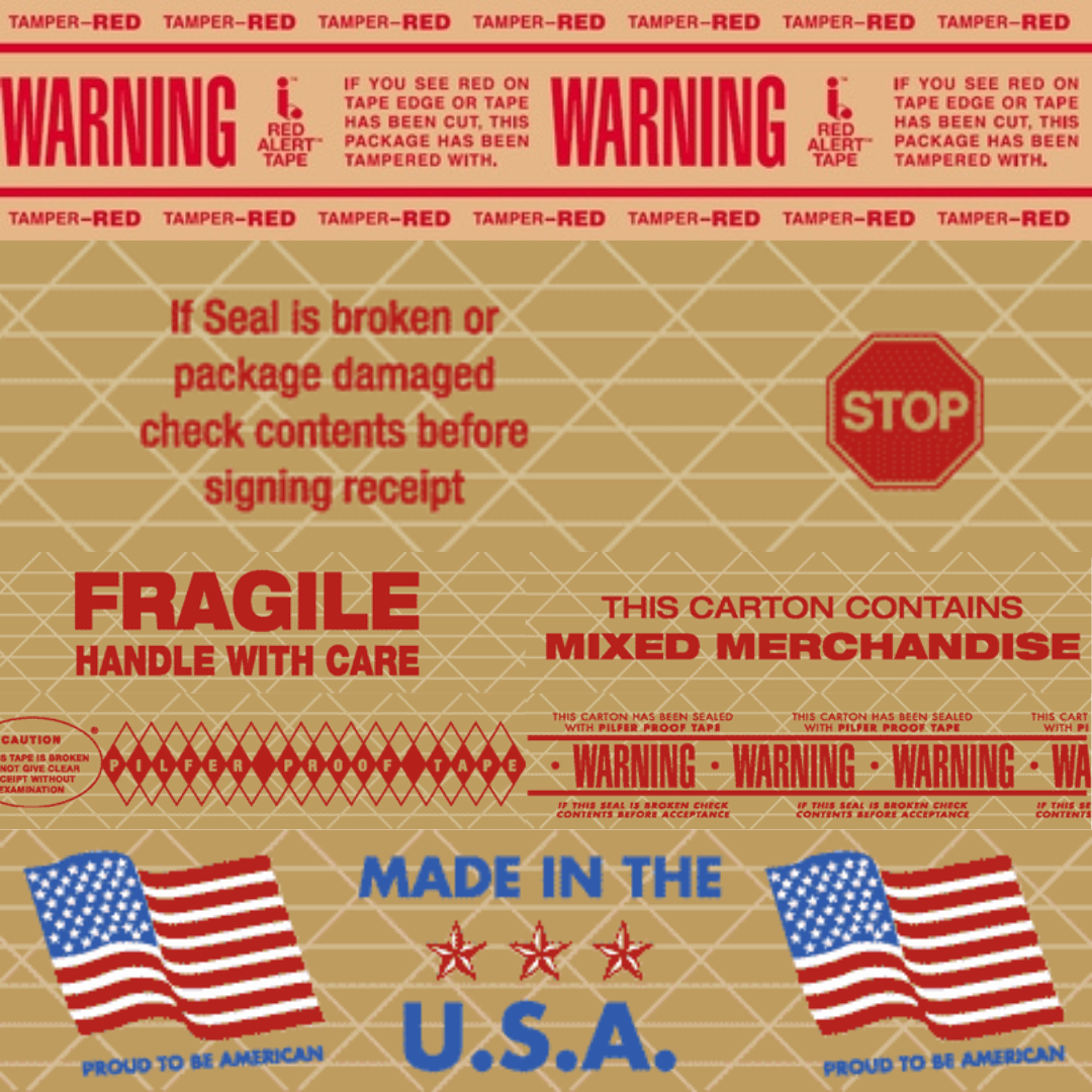 Reinforced Gummed Tape with Print