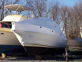 Shrink Wrapped Boat