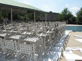 Shrink Wrapped Outdoor Furniture